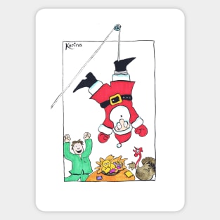 Santa Captured Sticker